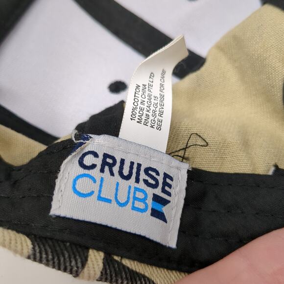 Cruise Club Strapback Baseball Cap Multicolor OS Adjustable Zebra Print Blank - Picture 10 of 10